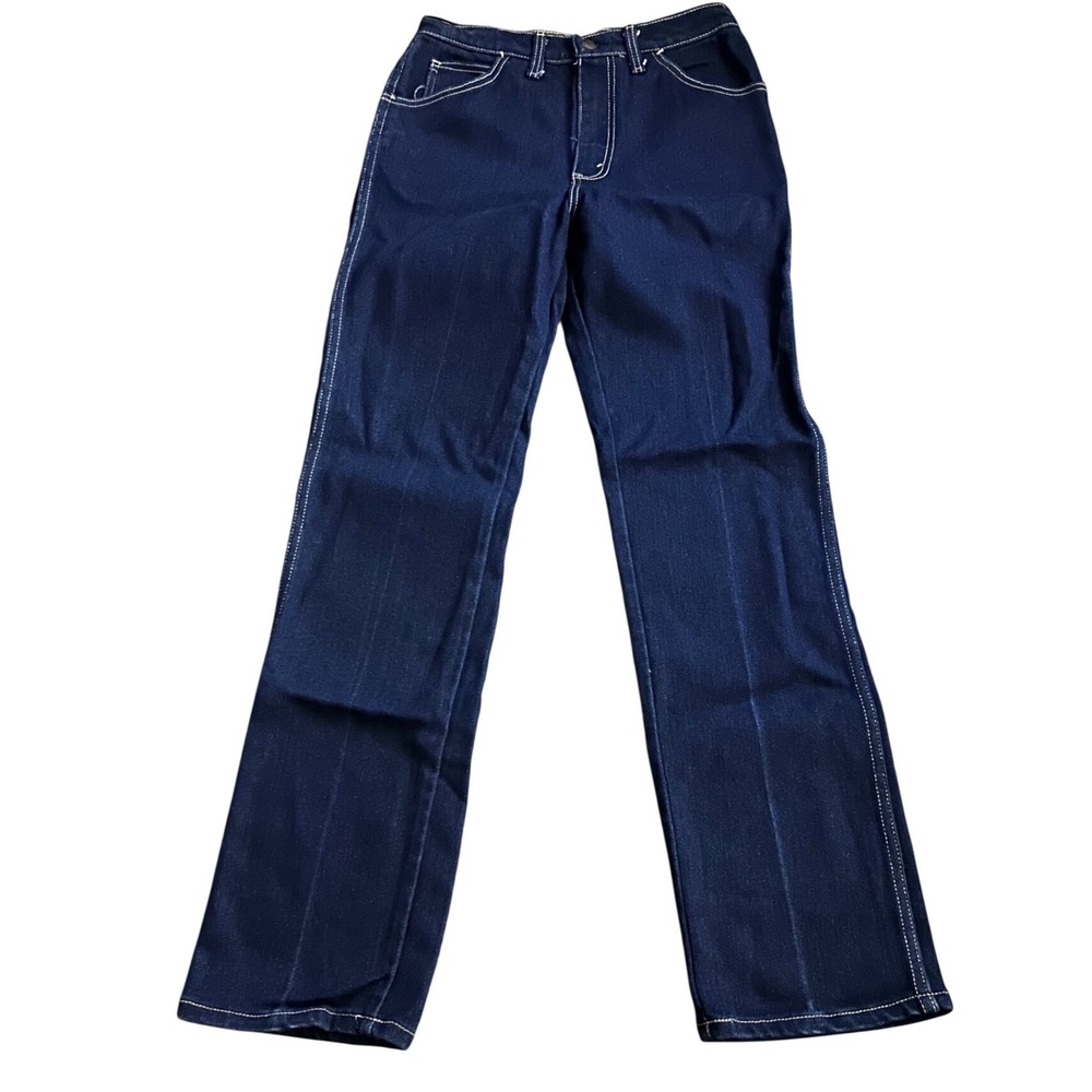 Vintage Dee Cee Dark Wash Denim Jeans Made in USA Contrast Stitch 31x34